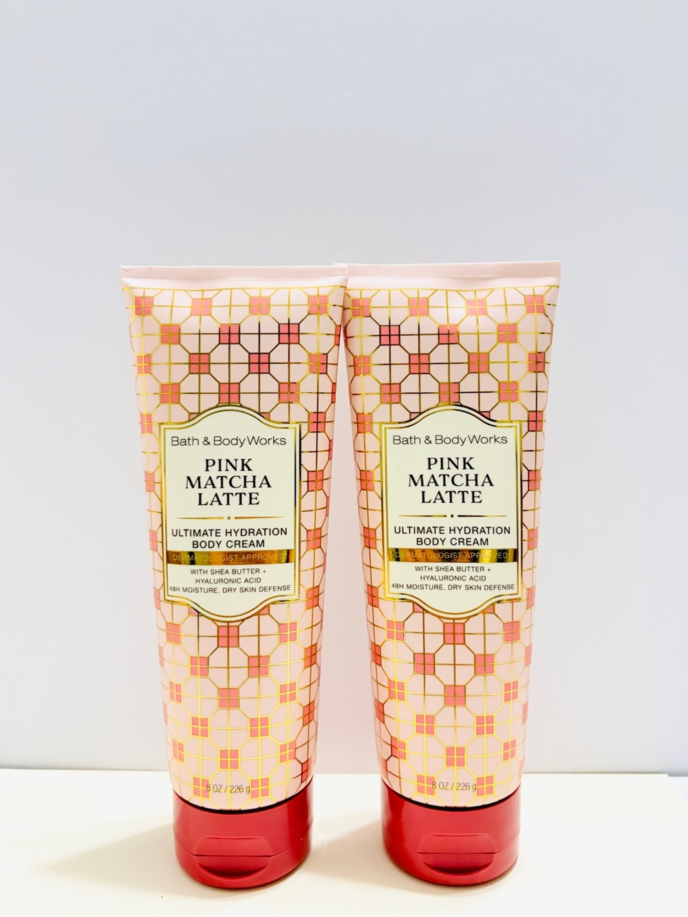 Bath & Body Works Pink Matcha Latte Ultimate Hydration Body Cream pack of 2